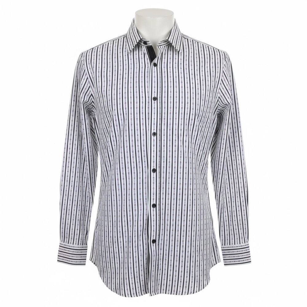 Michael Kors Men's Shirt Designer Long Sleeve 100% Cotton Size Medium